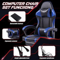 Chaise de jeu Streamer avec éclairage RVB Chaise de jeu professionnelle pour la diffusion en direct et les créateurs de contenu