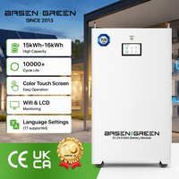 Basengreen A Sınıfı 51.2V 48V 314Ah 300Ah 280Ah 16kWh Lifepo4 Pil Lityum İyon Pil Ev Depolama Güneş Enerjisi Pil Sistemi