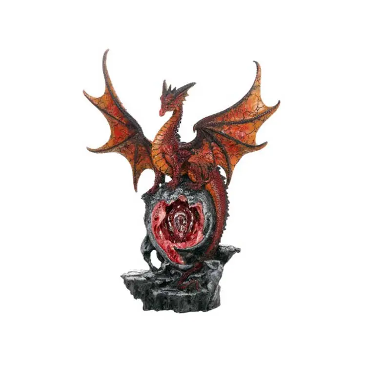 Figura decorativa de dragón de poliresina 3D personalizada, estatua de fantasía de alta calidad
