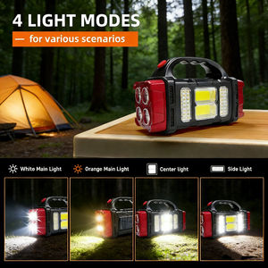 Station d'alimentation minimaliste tout-en-un, lampe solaire/USB, 4 modes d'éclairage, IP65, 2500 lumens, chargeur d'urgence pour la randonnée - Product Image 2