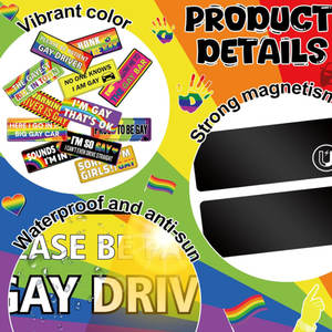 कस्टम pvc समलैंगिक प्यार मज़ेदार चुंबक बम्पर स्टिकर चुंबकीय चिह्न वाहन ट्रक चुंबक कार स्टिकर - Product Image 3