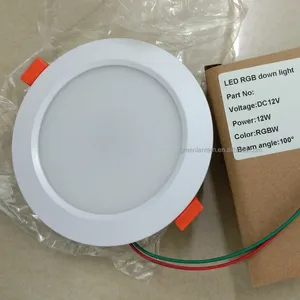 WiFi Smart Controlled LED RGB RGBW Down Light DC12V 5 Wires RGBW Downlight 4in1 12W LED Down Light