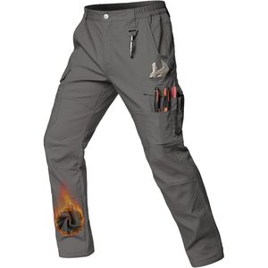 Pantalon de travail tactique pour homme Carwonnic, en tissu ripstop doublé de polaire, chaud, résistant à l'eau, flexible, cargo, pour la randonnée - Product Image 1