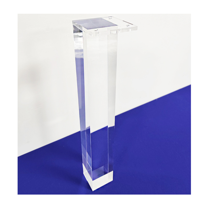 Kunden spezifische klare Acryl Lucite Bank Beine Möbel Bein 14"