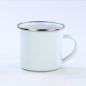 Holesale-<span class=keywords><strong>taza</strong></span> de esmalte de café de metal con borde de rollo personalizado, <span class=keywords><strong>taza</strong></span> de esmalte de camping para sublimación - Product Image 1