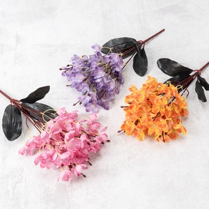Ramo de Flores Artificiales de Seda de Estilo Chino Inspirado en el Zen, Plantas Verdes para Decorar Muebles de TV, Ideal para Cumpleaños - Product Image 5