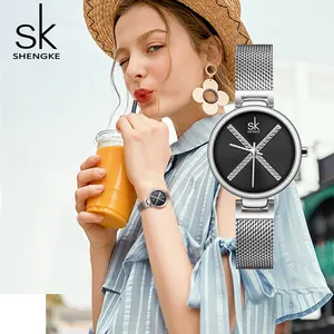 SK Brand K0102 Lady Watches 2022 charm watch Black Dial Fashion Female Quartz Watch
