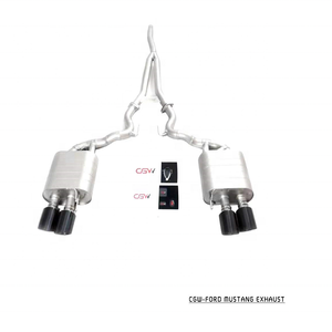 Peredam Suara Knalpot Murai dengan Ujung Quad Hitam untuk Ford Mustang 2.3T Gaya GT500 - Product Image 1