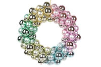 Guirlande Fournitures En Gros De Noël Coloré Boules Brillantes Guirlande 45cm Anneau En Plastique Boule De Noël Guirlande De Fleurs De Mariage Guirlande