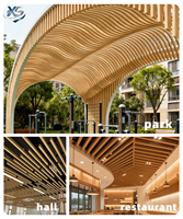 Plafond suspendu en aluminium en forme de U, bande de plafond en aluminium, panneau métallique ignifuge, imperméable, filmé, moderne, pour couloir scolaire