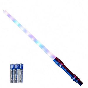 Sabre laser RGB 7 couleurs à effets sonores, sabre lumineux télescopique en plastique pour enfants, jouet TikTok pour déguisements - Product Image 5