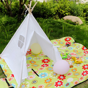 Children's Play Tent Pink Teepee Outdoor Garden <b>Game</b> Tent For Kids With Balloon And Mat Set - Product Image 3