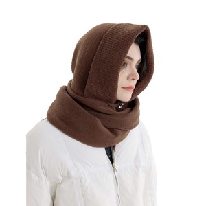 <span class=keywords><strong>Cagoule</strong></span> tricotée unie 72*57cm avec boutons, cache-cou croisé, pour homme et femme, mode automne-hiver, couvre-chef transfrontalier - Product Image 5