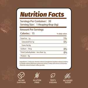 Poudre de café bio aux champignons Lion's Mane et Reishi, personnalisée OEM, marque privée, pour l'énergie, le système immunitaire, la mémoire et le sommeil chez l'adulte - Product Image 2