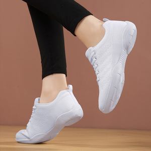 महिलाओं और बच्चों के सफेद नरम एकमात्र चीयरलीडर जूते समूह एरोबिक फिटनेस जूते प्रशिक्षण प्रतियोगिता खेल जूते - Product Image 2