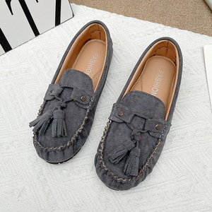 Mocasines de Ante para Mujer - Zapatos Planos con Flecos y Borlas, <span class=keywords><strong>Calzado</strong></span> Casual Cómodo para Conducir y Uso Diario - Product Image 4