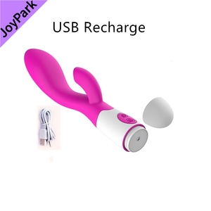 JoyPark Starker Rosa Silikon Wasserdichter IPX5 Vibrierender 30-Gang USB Wiederaufladbarer AV Doppelmotor Massagestab G-Punkt <span class=keywords><strong>Vibrator</strong></span> - Product Image 2