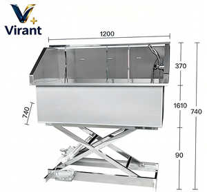 Yer Tasarruflu Katlanabilir Köpek ve Kedi Yıkama İstasyonu Kolay Kurulum Paslanmaz Çelik Evcil Hayvan Bakım Küveti - Product Image 2