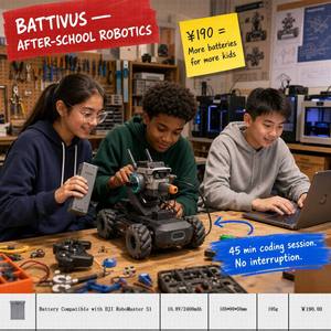Baterai Pengganti 10.8V 2400mAh untuk RoboMaster S1, Paket Baterai Robot Li-ion 195g, Kompetisi Robotika Non-Stop Coding - Product Image 5