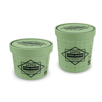 Boîte à glace en carton, boîte d'emballage à emporter en papier ondulé cylindrique