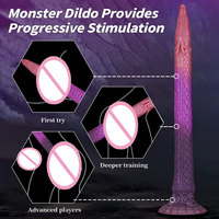 YAQU Monster Dildo Extra Overlength Big Silicone Pene realista Juguete sexual para mujeres