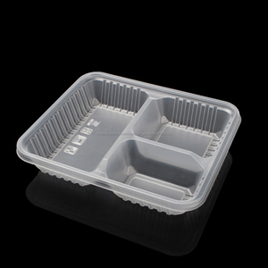 Micro-ondes plastique Pp préparation de repas jetable <span class=keywords><strong>Bento</strong></span> récipient de nourriture <span class=keywords><strong>3</strong></span> compartiment boîte à déjeuner - Product Image 1