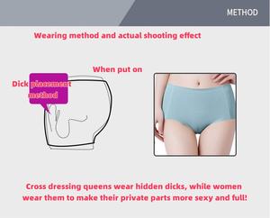 Sous-vêtements Transgenres pour Hommes et Femmes en Coton Style Féminin Dentelle Cachée Taille Basse Ajustée - Product Image 2