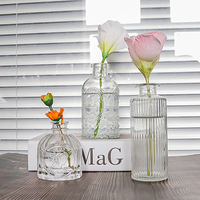 Vase à fleurs en verre, petits vases décoratifs pour la décoration de la maison