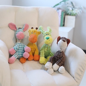 Jouet pour chien en peluche amusant en forme d'<span class=keywords><strong>âne</strong></span>, couineur, durable, résistant aux morsures, jouet à mâcher pour chiot, pour le jeu et le divertissement - Product Image 1