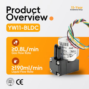 YWfluid 12V Mini diaframma pompa a Gas con motore BLDC ad alta pressione di trasmissione del Gas e compressore di aspirazione - Product Image 2