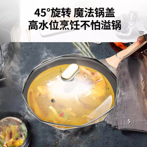 Sipyong Octagonal Wok 32cm Non-Stick Induction Compatible Green And Silver - Product Image 4
