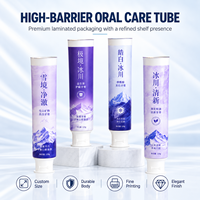 Tube de dentifrice en aluminium et plastique avec logo personnalisé, emballage laminé imprimé UV, haute barrière, bouchon à vis 12,7-35 mm