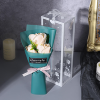 Cadeau de fleurs éternelles pour la fête des mères, la Saint-Valentin, Noël, cadeau pour un ami, bouquet de roses en savon, boîte cadeau