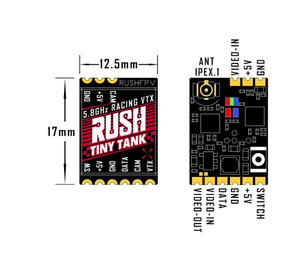 Rushfpv Tank Race II 5.8G VTX 48ch pitmode 25mw 100mW 200mW max có thể điều chỉnh smartadio video máy phát 20x15mm FPV Racing Drone - Product Image 2