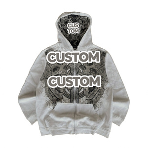 Fabricante de Sudaderas Streetwear con Cremallera, Felpa Francesa, Gruesa, Corte Cuadrado, Gráfico DTG Personalizado, Sudaderas con Cremallera - Product Image 5