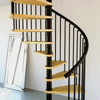 Escalier en colimaçon compact et compact, sur mesure, en acier au carbone, pour grenier, loft ou petite maison