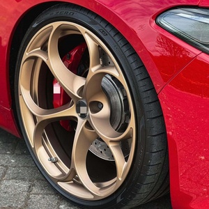 Jantes en alliage d'aluminium forgées monobloc ZXMM Bronze mat avec enjoliveur central gratuit 17 18 19 20 pouces 5x110 65.1mm pour Alfa Romeo - Product Image 4