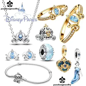 2024 iDisneyer cenerentola Murano Charm Beads originale iPandoraer bracciale accessori per gioielli da donna regalo raffinato