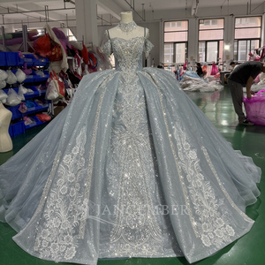 सफेद नीले क्विंनेरा पोशाक मिठाई 15 क्विंनेरा फूल वेस्टिडो डे 15 एनोस अनुक्रमित बीडिंग फीता शाम पार्टी पोशाक x173 - Product Image 1