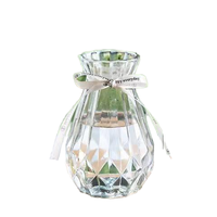 Vase à fleurs en cristal transparent de style Art déco moderne BONTOP, en verre pour la décoration de la maison, retour à l'école BNTPGV-19