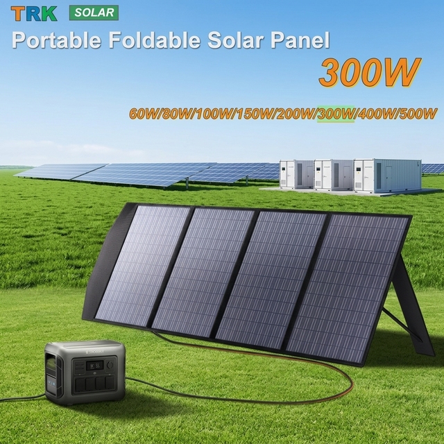 300W High Power Portable Foldable Solar Panel ETFE Monocrystalline IP68 Waterproof DC USB TYPE-C Off Grid Camping RV Home Backup