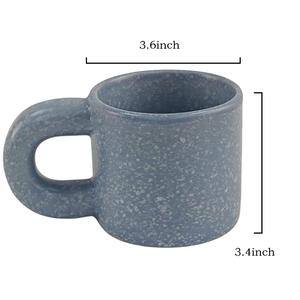 Taza de cerámica <span class=keywords><strong>Kawaii</strong></span> de Arte de tinta minimalista moderno, taza de porcelana con orejas grandes, taza de café bonita para uso en cafetería, ideal para regalos de negocios - Product Image 6