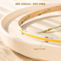 Bande LED COB en gros OEM ODM 12V 24V 320 480 528 puces/m 8mm Garantie 3 ans BIS ETL UKCA CE RoHS Éclairage flexible pour meubles