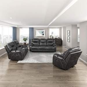 Canapé-lit double inclinable manuel personnalisé en microfibre, <span class=keywords><strong>fauteuil</strong></span> inclinable mural avec console centrale pour salon - Product Image 6