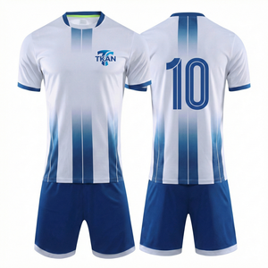 Maillots de football par sublimation, ensembles d'uniformes de football 100 % polyester, personnalisables, respirants, tenues d'équipe à faible coût, vêtements de sport pour hommes - Product Image 1