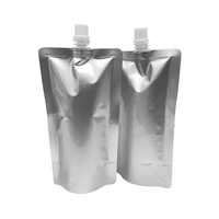 100ml 250ml Feuille d'aluminium argentée Squeeze Suction Buse Boisson liquide Gelée Stand up Spout Packaging Pouch Bags