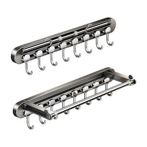 Séchoir à linge mural pliable Wenzhou à barre unique, type coulissant, organisateur de vêtements rectangulaire pour usage intérieur et extérieur - Product Image 1