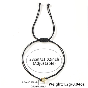 Go2boho nuevo Etsy hecho a mano Bileklik joyería hematita estrella dorada encanto cordón Multicolor pulsera ajustable mujer regalo <span class=keywords><strong>amistad</strong></span> - Product Image 6