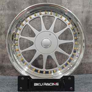 Jantes BKU 3 pièces 5x120 Triple Step Lip 15 16 17 18 pouces, jantes en alliage argentées pour <span class=keywords><strong>BMW</strong></span> M5 <span class=keywords><strong>E30</strong></span> <span class=keywords><strong>M3</strong></span> E34 E36 E46 E39 E32 - Product Image 4