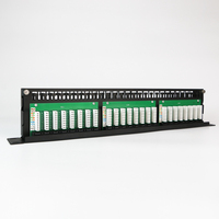 Panneau de brassage réseau modulaire mural non blindé 48 ports RJ45 Cat5e Cat6 Cat6A UTP 2U 19 pouces avec barre arrière pour gestion de câbles